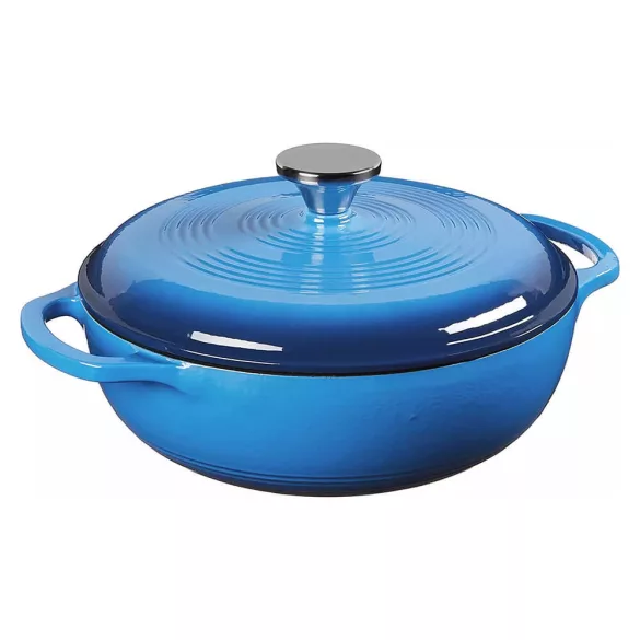 Enamelled Cast Iron Pot with Lid 5.7 L, Blue