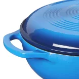 Enamelled Cast Iron Pot with Lid 5.7 L, Blue