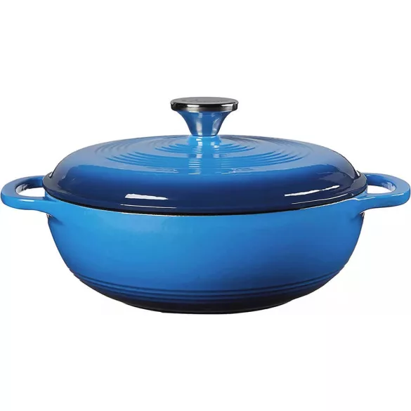Enamelled Cast Iron Pot with Lid 5.7 L, Blue