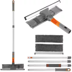 2-in-1 Window Cleaning Set with Extendable Handle