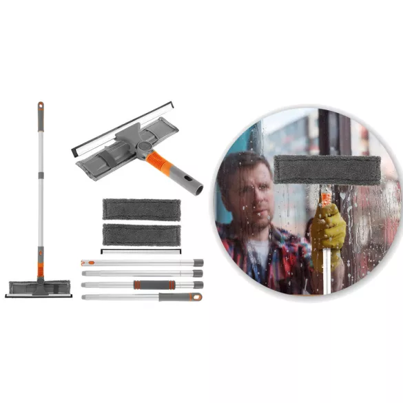 2-in-1 Window Cleaning Set with Extendable Handle