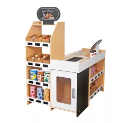 Wooden Supermarket with Accessories