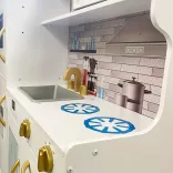 Wooden Play Kitchen with Accessories