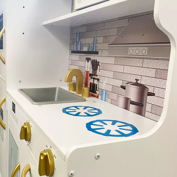 Wooden Play Kitchen with Accessories