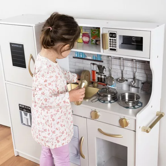 Wooden Play Kitchen with Accessories