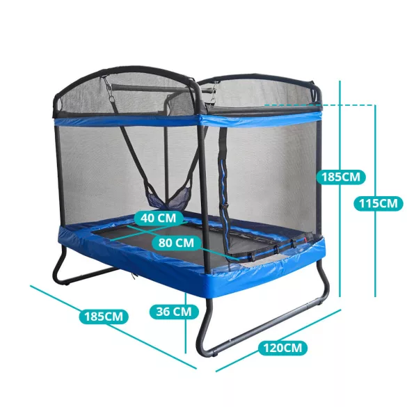 Trampoline for Kids with Swing and Safety Net