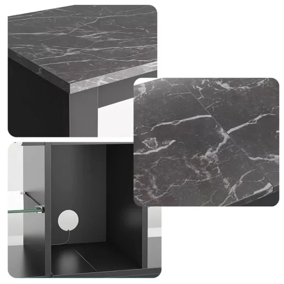 TV Stand with LED Decorative Lighting