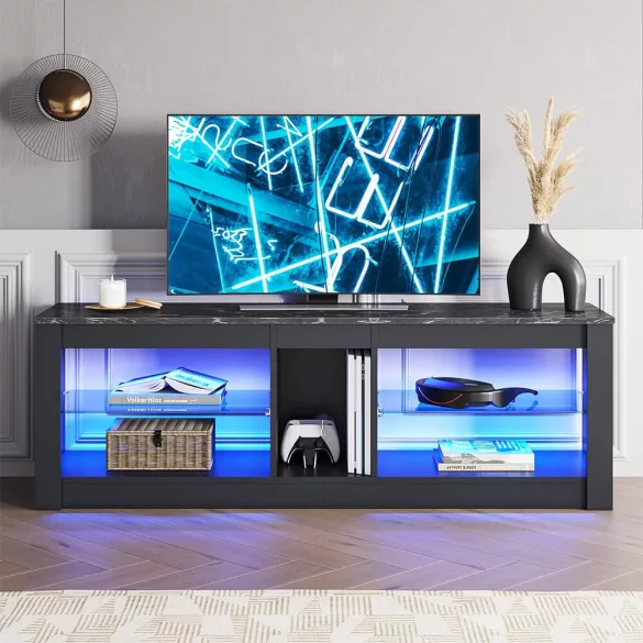TV Stand with LED Decorative Lighting
