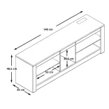 TV Stand with LED Decorative Lighting