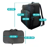 Backpack, black 43x25x42cm