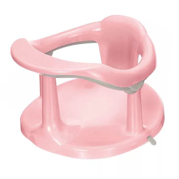 Anti-roll baby bath in pink
