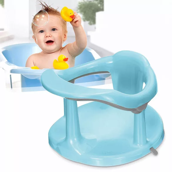 Anti-Tip Baby Bath Seat Aqua