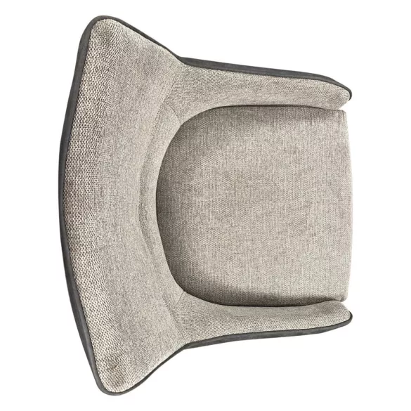 Teddy Chair with Reversed Colors, Beige-Grey/Grey-Beige 2pcs