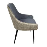 Teddy Chair with Reversed Colors, Beige-Grey/Grey-Beige 2pcs