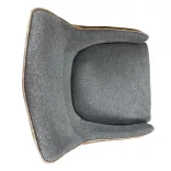 Teddy Chair with Reversed Colors, Beige-Grey/Grey-Beige 2pcs