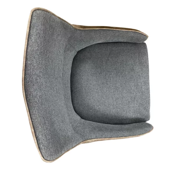 Teddy Chair with Reversed Colors, Beige-Grey/Grey-Beige 2pcs