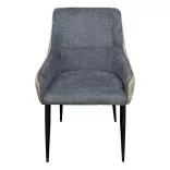 Teddy Chair with Reversed Colors, Beige-Grey/Grey-Beige 2pcs