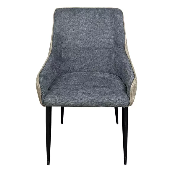 Teddy Chair with Reversed Colors, Beige-Grey/Grey-Beige 2pcs