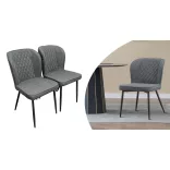 Leo Dining Chair, Set of 2, Grey