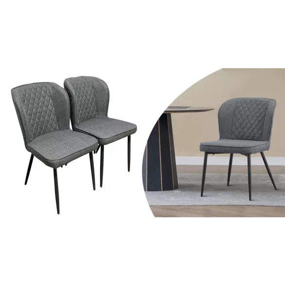 Leo Dining Chair, Set of 2, Grey