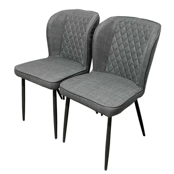 Leo Dining Chair, Set of 2, Grey