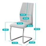 Jana Chair Set, 2 pcs, Grey