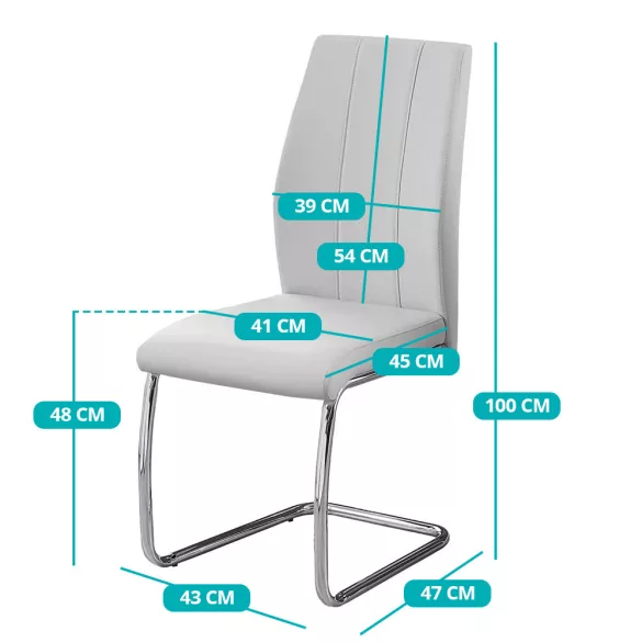 Jana Chair Set, 2 pcs, Grey