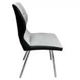Lisa Dining Chair Set of 2, Grey-Black