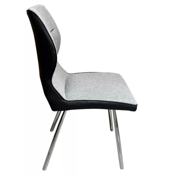 Lisa Dining Chair Set of 2, Grey-Black