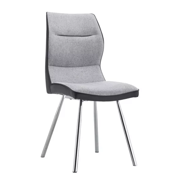 Lisa Dining Chair Set of 2, Grey-Black