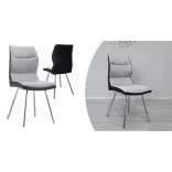 Lisa Dining Chair Set of 2, Grey-Black