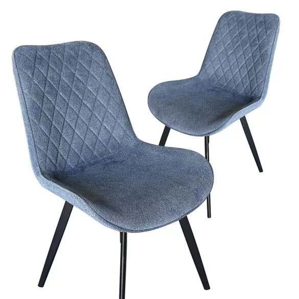 Zoe Dining Chair Set of 2, Steel Blue