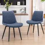 Zoe Dining Chair Set of 2, Steel Blue