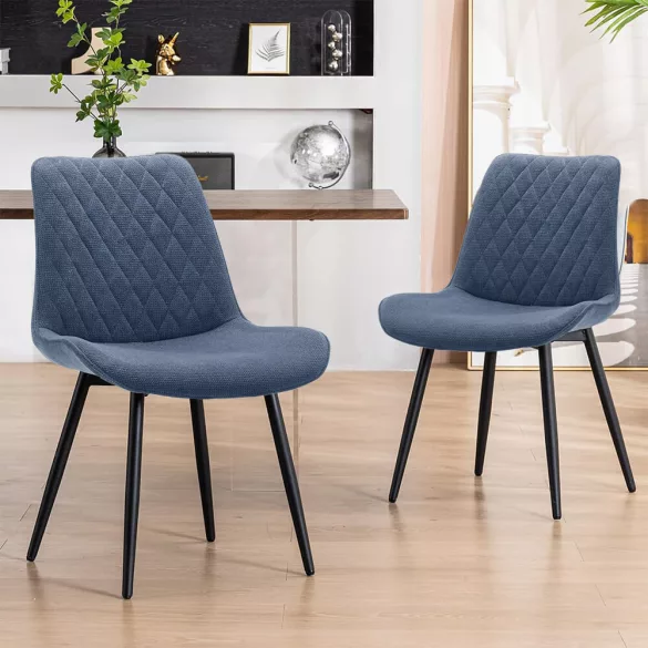 Zoe Dining Chair Set of 2, Steel Blue