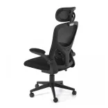 Ergonomic Office Chair with Lumbar Support and Headrest, Black