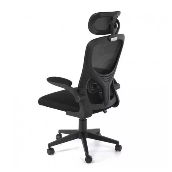 Ergonomic Office Chair with Lumbar Support and Headrest, Black