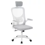 Ergonomic Office Chair with Lumbar Support and Headrest, Gray