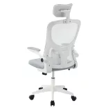 Ergonomic Office Chair with Lumbar Support and Headrest, Gray