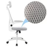 Ergonomic Office Chair with Lumbar Support and Headrest, Gray