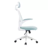 Ergonomic Office Chair with Lumbar Support and Headrest, Light Blue