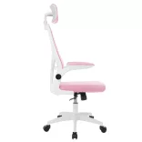 Ergonomic Office Chair with Lumbar Support and Headrest, Pink