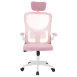 Ergonomic Office Chair with Lumbar Support and Headrest, Pink
