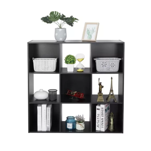 9-Cube Storage Shelf with 3 Baskets