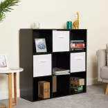 9-Cube Storage Shelf with 3 Baskets
