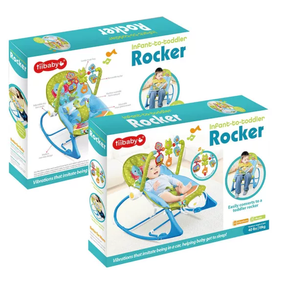 Vibrating Musical Bouncer Chair up to 18kg, Blue