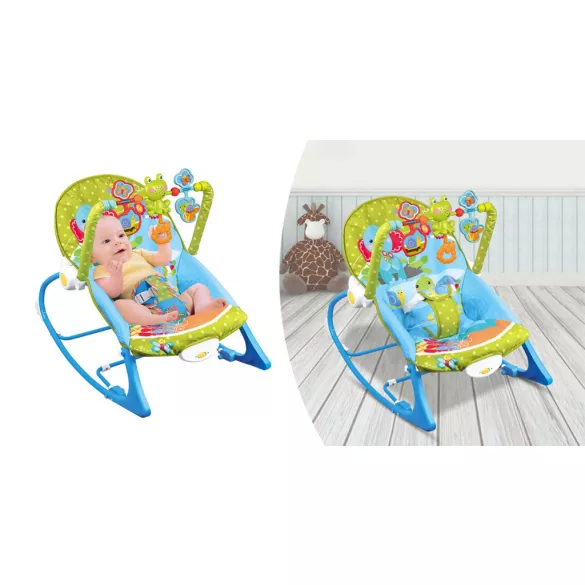 Vibrating Musical Bouncer Chair up to 18kg, Blue