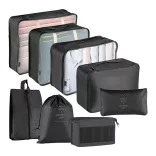 Luggage Organizer Set 8 Pieces, Black