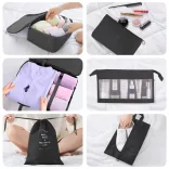 Luggage Organizer Set 8 Pieces, Black