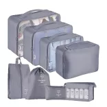 Luggage Organizer Set 8 Pieces, Gray