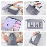 Luggage Organizer Set 8 Pieces, Gray